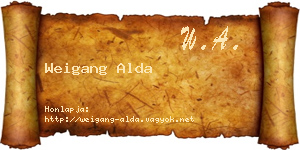 Weigang Alda névjegykártya